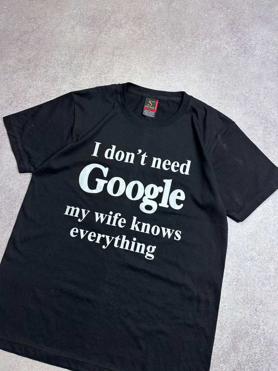 Vintage Vintage I don't need Google My Wife Knows Everything T-shirt Size US L / EU 52-54 / 3 - 2 Thumbnail