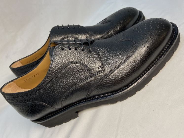 Hugo Boss BOSS Eden Wingtip Black Derby Lug Men's UK 8.5 Size US 10 / EU 43 - 1 Thumbnail
