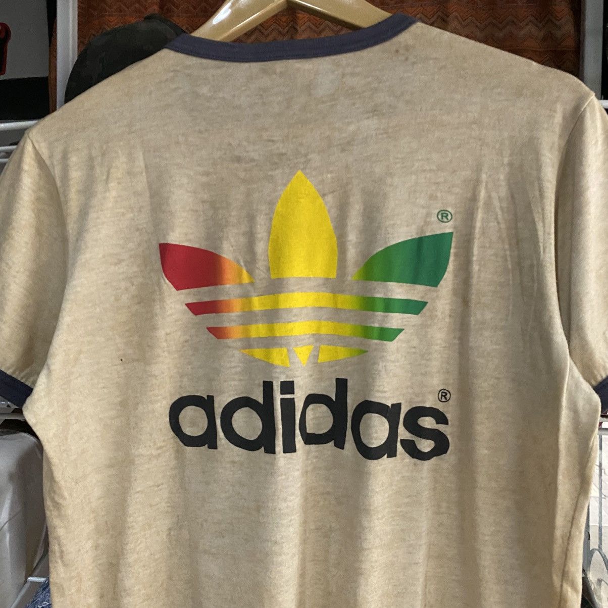 Adidas VTG 70-80s Adidas Stan Smith Tennis Ringer T-Shirt M Trefoil Size US S / EU 44-46 / 1 - 6 Thumbnail