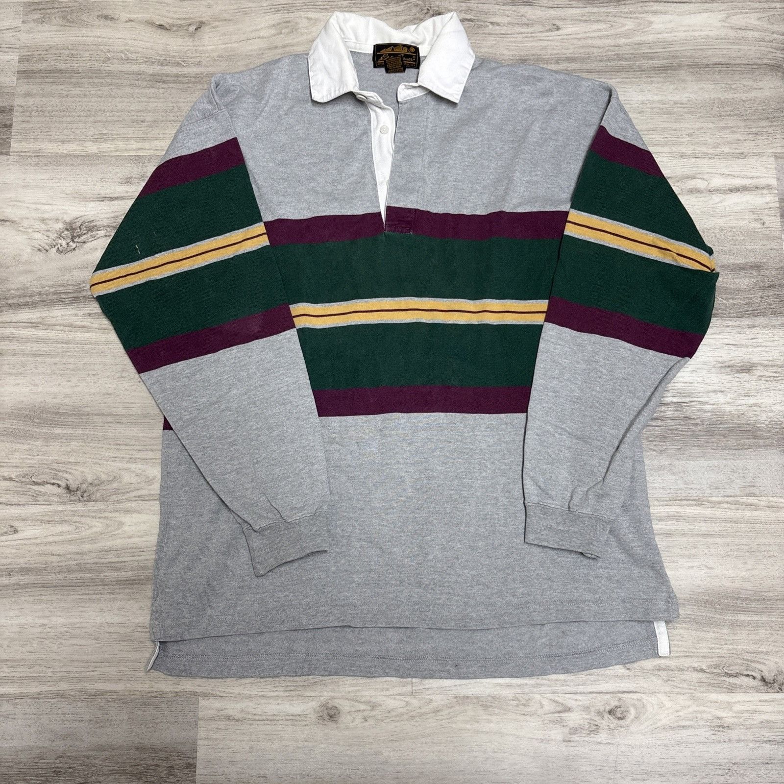 Eddie Bauer Eddie Bauer Mens Large Polo Rugby Shirt Long Sleeve Striped Size US L / EU 52-54 / 3 - 5 Thumbnail