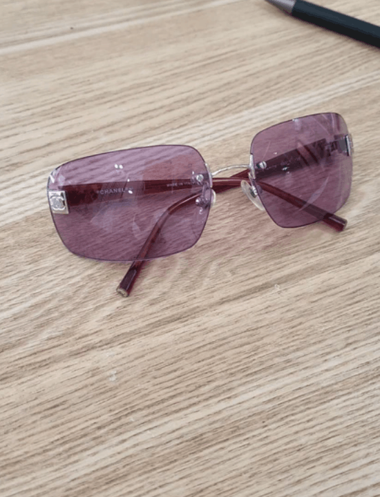 Chanel CHANEL Sunglasses 4026 Mask Rimless Rhinestone 4017 Vintage Size ONE SIZE - 4 Thumbnail
