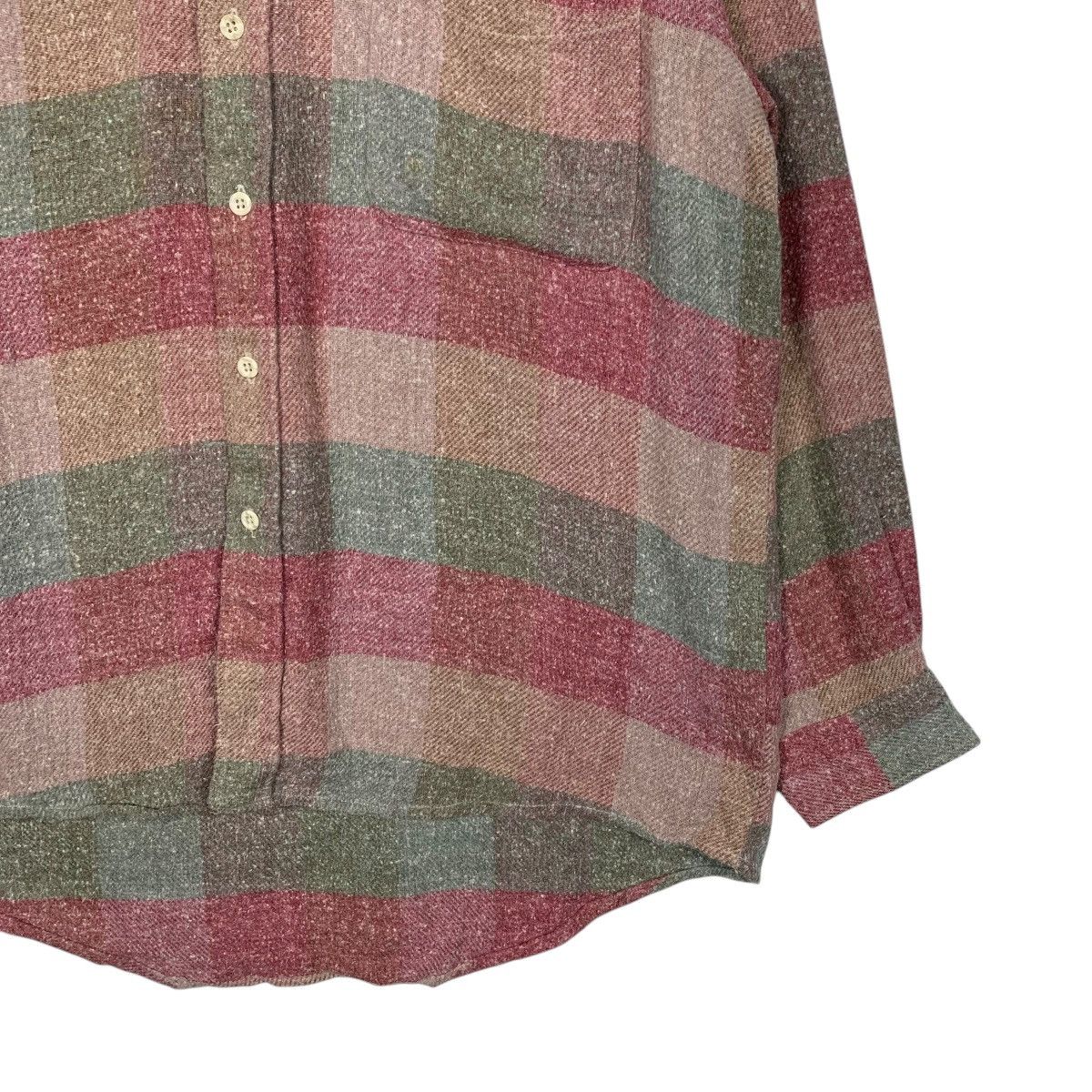 Flannel STEP TECH Checked Tartan Pink Flannel Work Shirt #1674-C74 Size US L / EU 52-54 / 3 - 4 Thumbnail