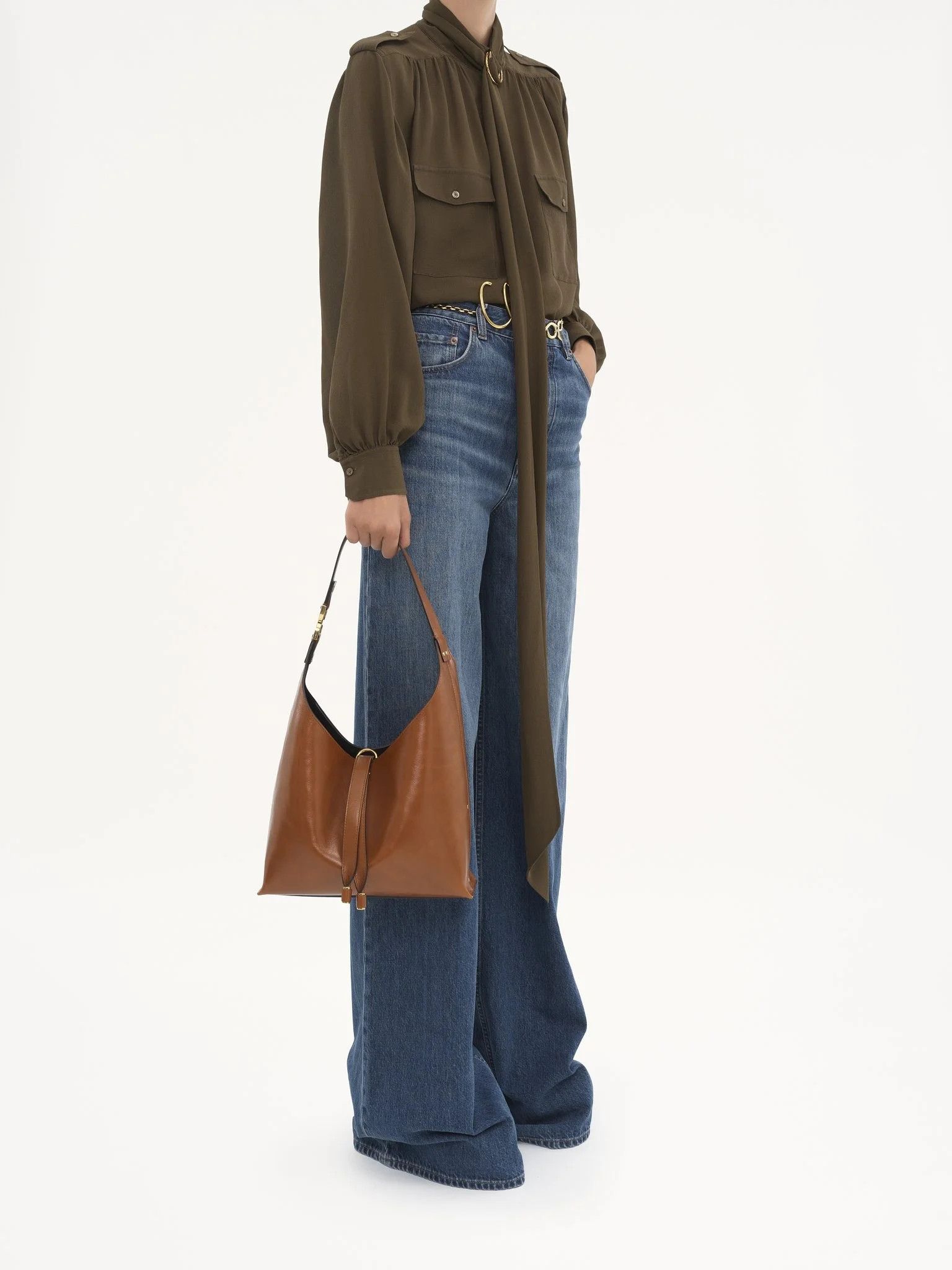 Chloe o1loc1c10226 Size: OS / Marcie Small Hobo Bag in Clay Brown Size ONE SIZE - 7 Thumbnail
