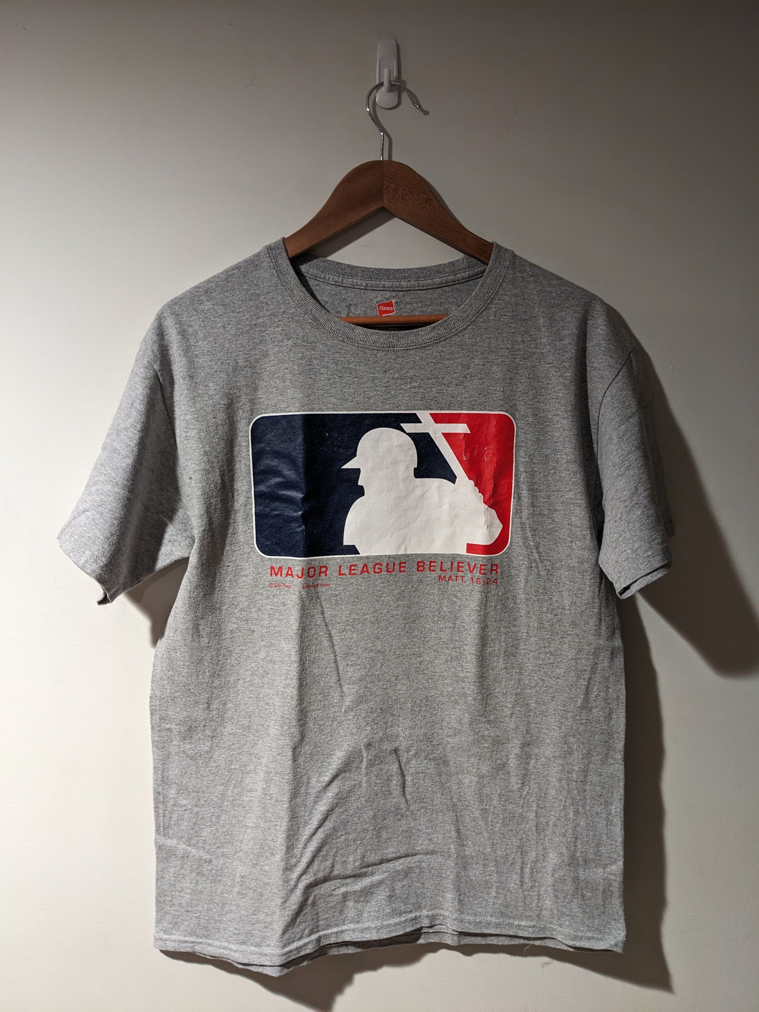 MLB × Vintage Vintage Y2K MLB Matt 16:24 Religion Christian Medium T-Shirt Size US M / EU 48-50 / 2 - 1 Thumbnail