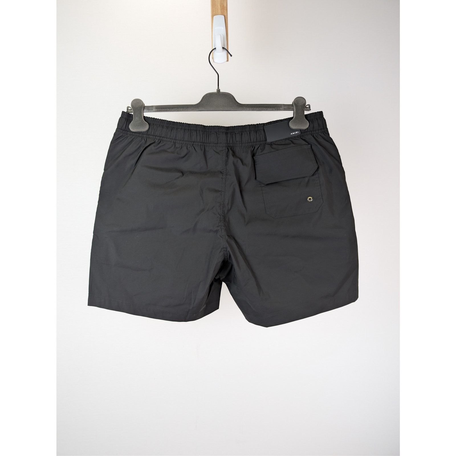 Amiri o1rshd1 Amiri Stack Logo Swim Trunk Shorts in Black Size US 38 / EU 54 - 10 Thumbnail
