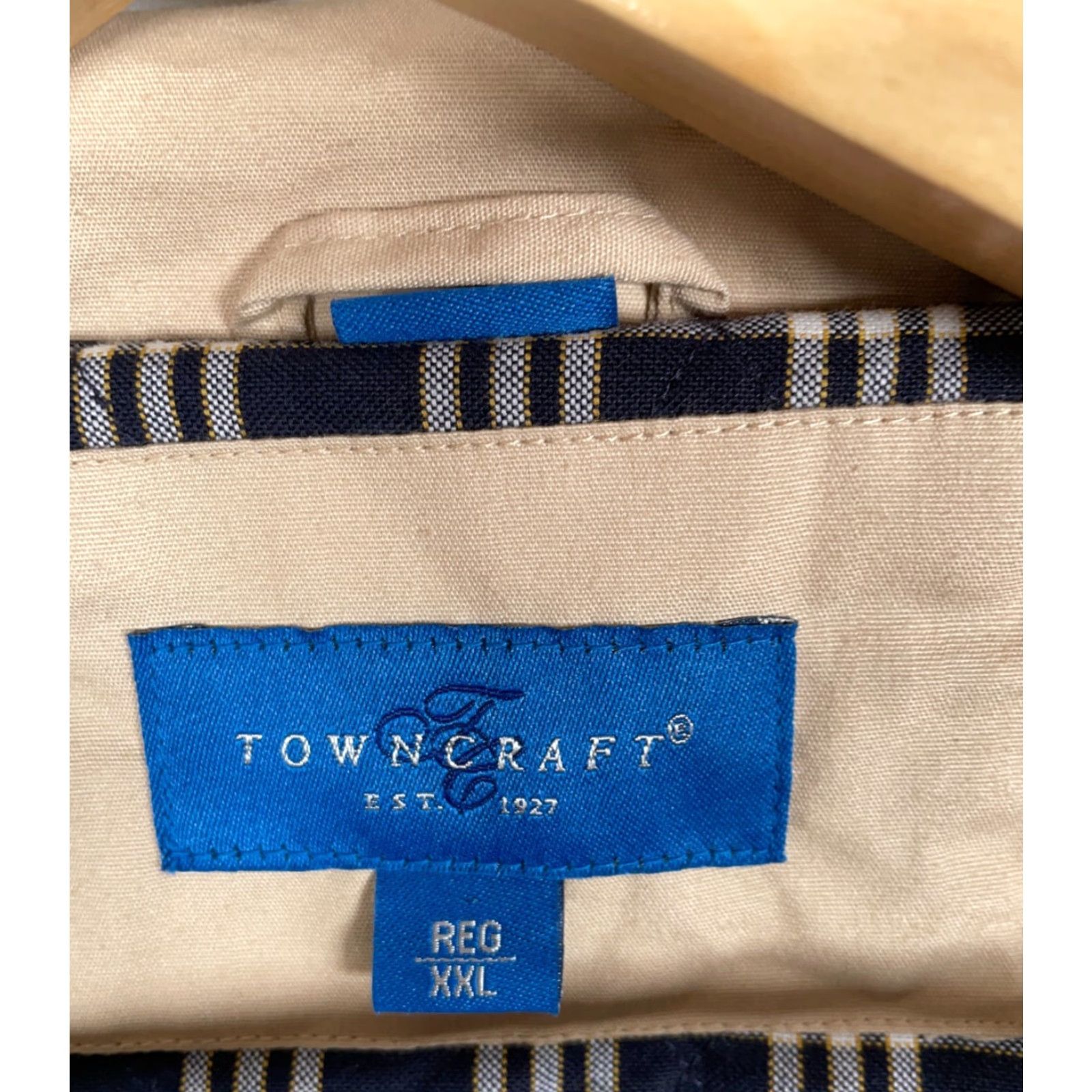 Vintage VINTAGE Towncraft Jacket Beig​e 90s Preppy Bomber Zip Up 2XL Regular Men’s 2XL Cotton Plaid Lining Insulated Size US XXL / EU 58 / 5 - 4 Thumbnail