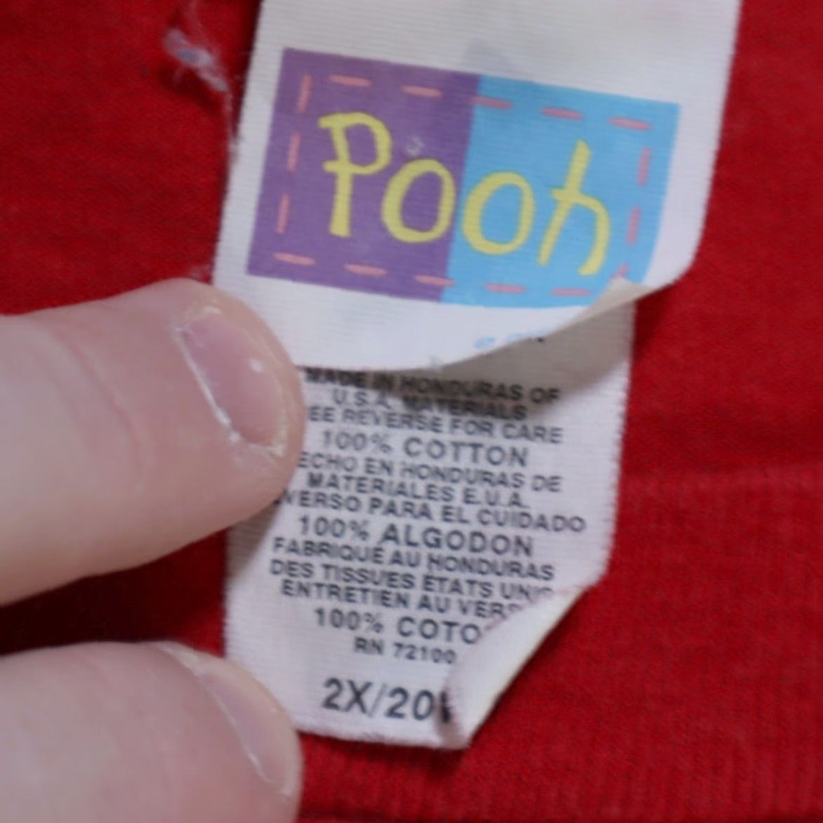 Vintage VINTAGE Pooh Winnie Piglet Fireworks Single Stitch Solid T-Shirt Red Men's 2XL Size US XXL / EU 58 / 5 - 5 Thumbnail