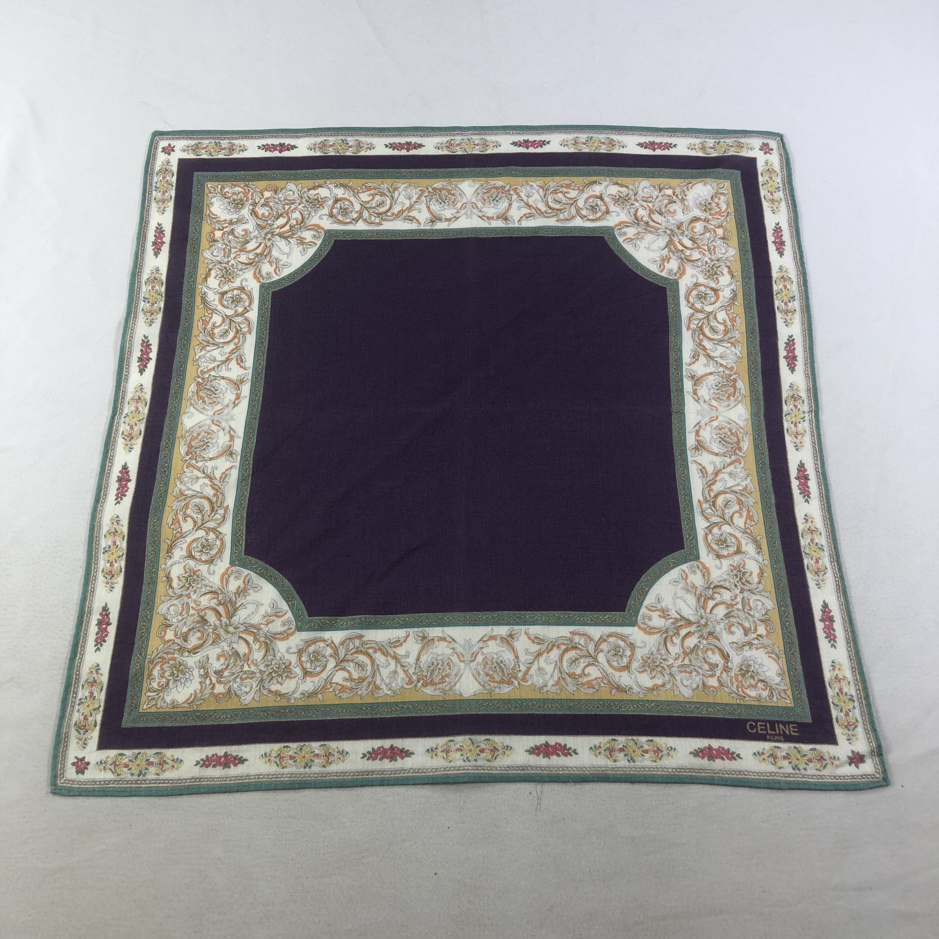 Japanese Brand Celine Baroque Handkerchief Neckerchief Bandana H2302 Size ONE SIZE - 2 Thumbnail