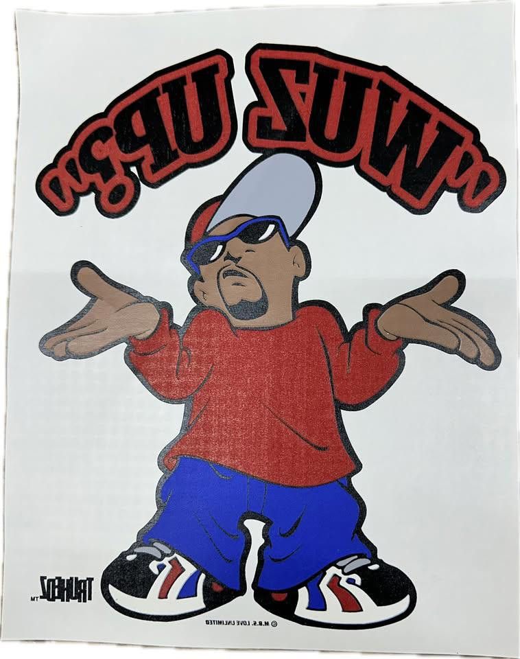 Designer Vintage 90s 00s Wuz Up Budweiser Parody Heat Transfer Size ONE SIZE - 1 Thumbnail