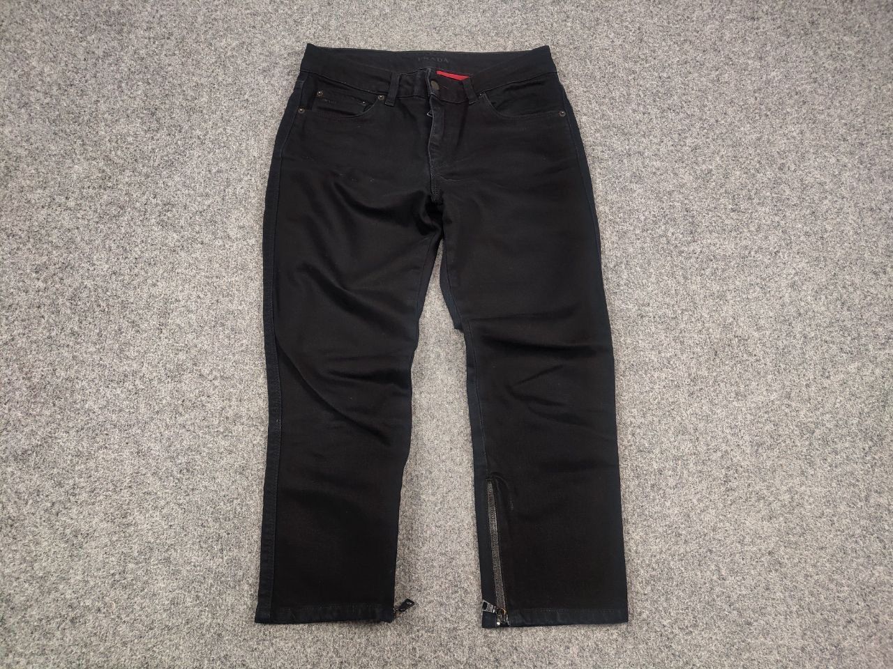 Prada Vintage Prada Crop Dark Blue Denim Womens Jeans Zipper Y2K Size 27" / US 4 / IT 40 - 3 Thumbnail