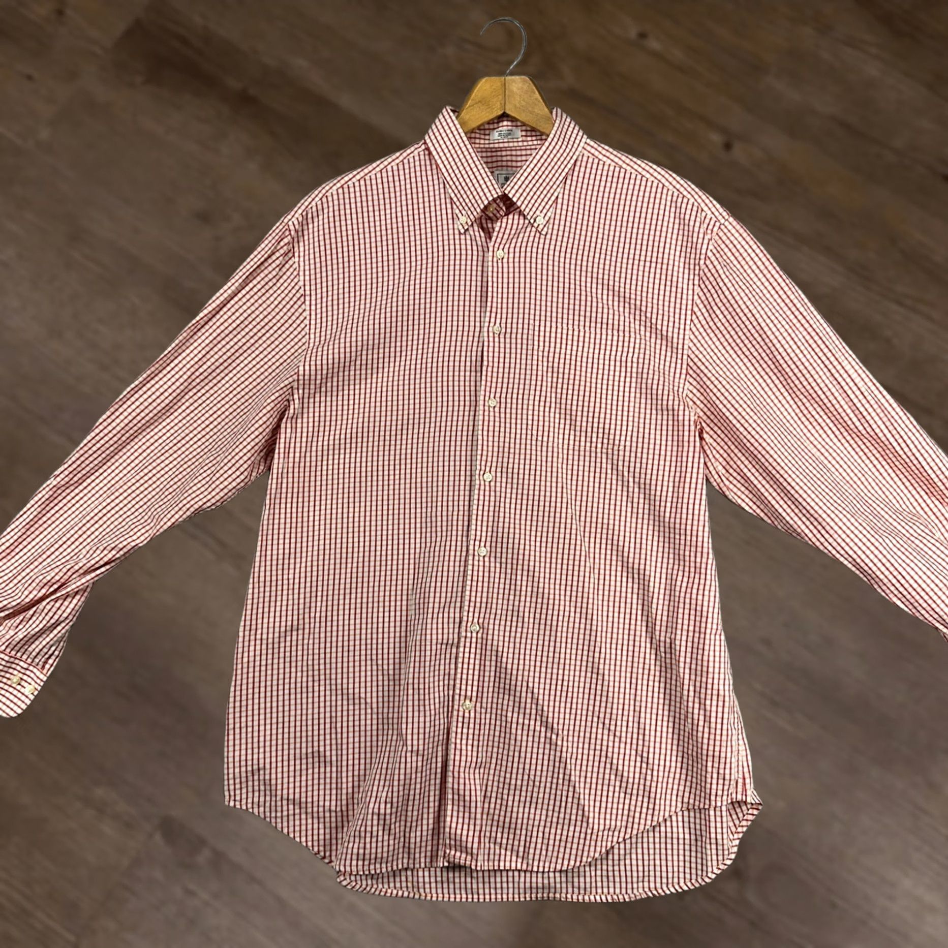 Peter Millar Peter Millar Shirt Adult Mens Button Down XL Orange Red Shepherd Check Pocket Size US XL / EU 56 / 4 - 1 Thumbnail