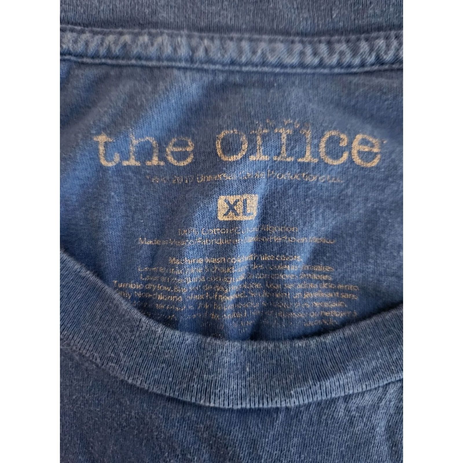 Vintage The Office Dunder Mifflin Paper Company T-Shirt XL Blue Short Sleeve Crew Neck Mens Size US XL / EU 56 / 4 - 2 Thumbnail