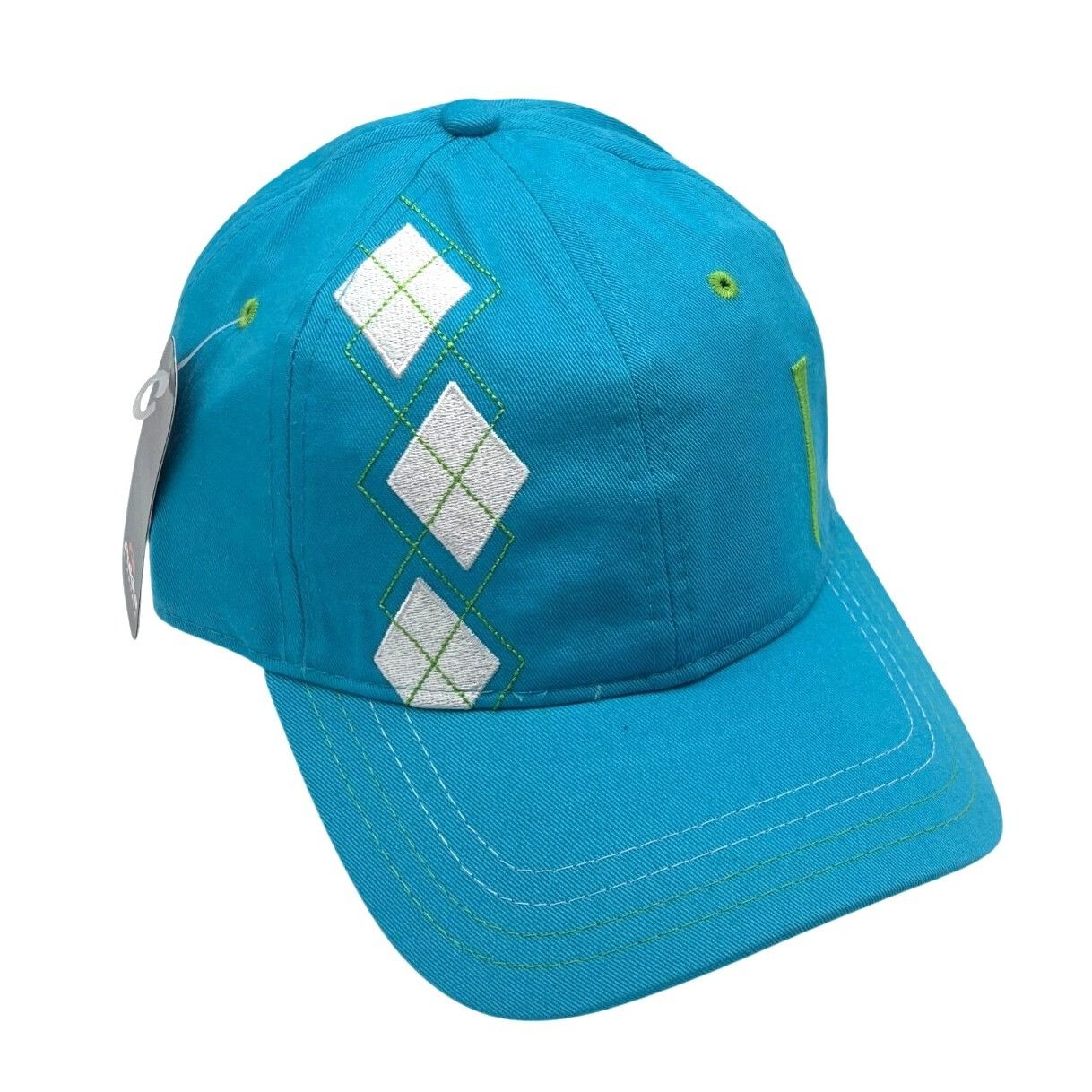 Other Pukka Argyl-Embroidered Golf Cap, Cotton Twill, Turquoise, Size ONE SIZE - 9 Thumbnail