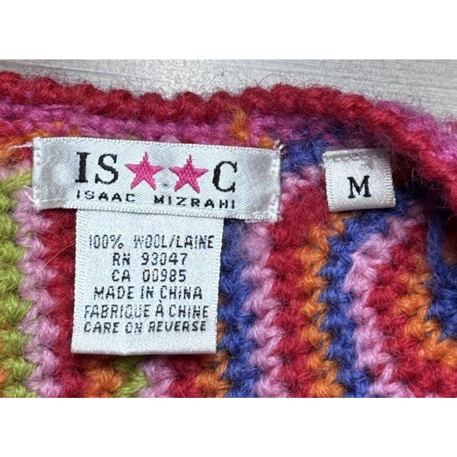 Isaac Mizrahi ISAAC MIZRAHI VINTAGE Crochet Cardigan Medium 100% Wool Size M / US 6-8 / IT 42-44 - 3 Thumbnail