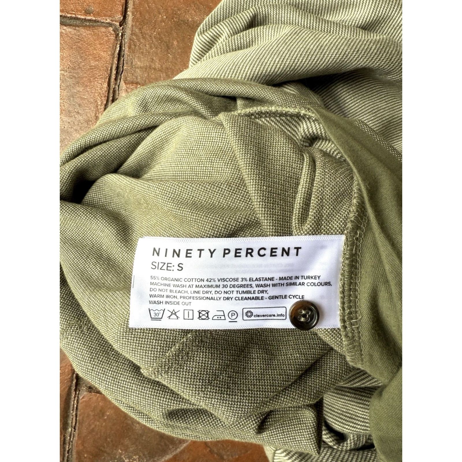 Vintage Ninety Percent Jumpsuit Womens Small Green Minimalist Casual Shirt? Size S / US 4 / IT 40 - 4 Thumbnail