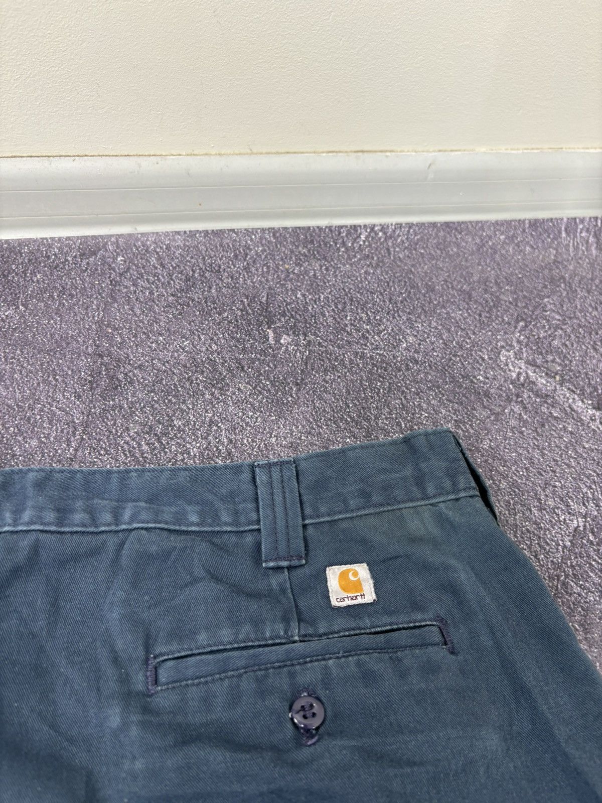 Carhartt Vintage 90s Carhartt Y2K Blended Navy Hype Baggy Twill Pants Size US 42 / EU 58 - 7 Thumbnail