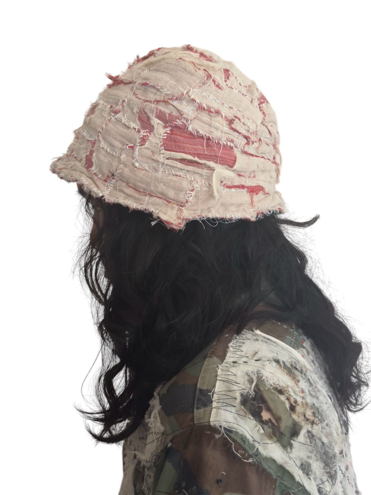 Handmade × Vintage Boro hand stitching hat Size ONE SIZE - 3 Thumbnail