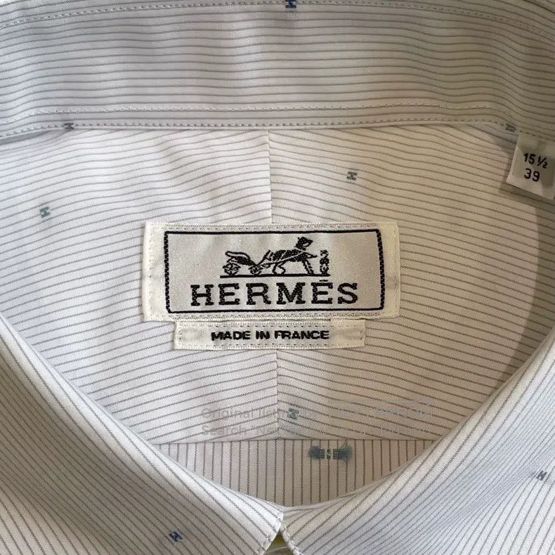Hermes Hermes size 39 Striped H white shirt Size US M / EU 48-50 / 2 - 5 Thumbnail