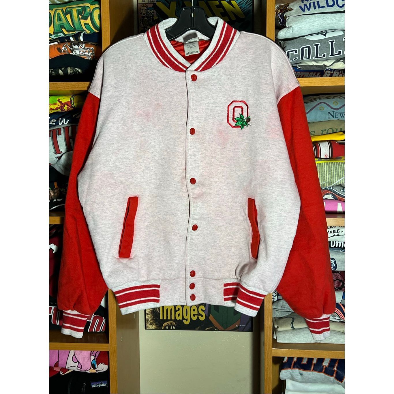 Fruit Of The Loom Vintage 90s Ohio State Buckeyes University Bomber Jacket Size US L / EU 52-54 / 3 - 1 Thumbnail