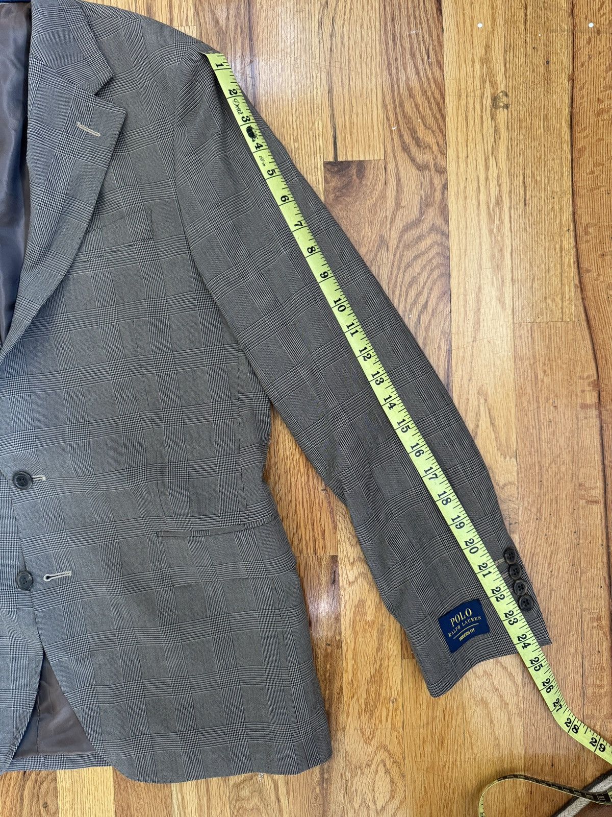 Polo Ralph Lauren Polo Ralph Lauren 40R Brown/Tan Check Sports Jacket Size 40R - 12 Thumbnail