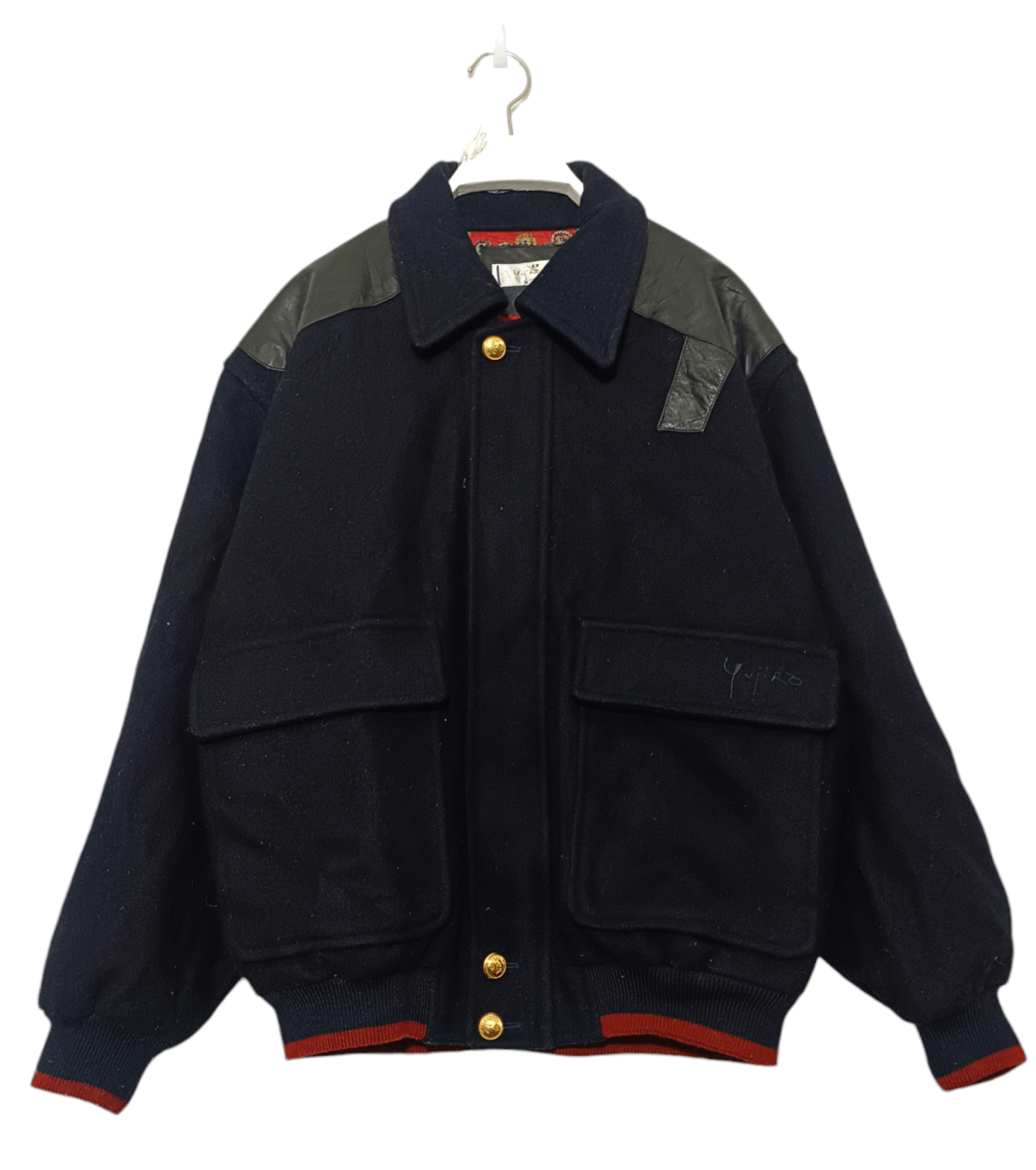 14th Addiction Vintage 80s Ishihara Yujiro Baseball Wool Jacket Bomber Size US M / EU 48-50 / 2 - 2 Thumbnail