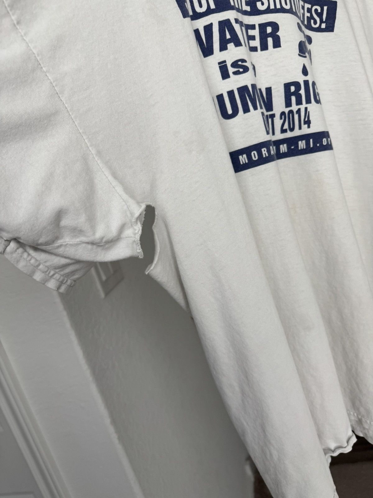 Vintage detroit thrashed human rights stop ERD distressed oversized Size US XXL / EU 58 / 5 - 18 Thumbnail