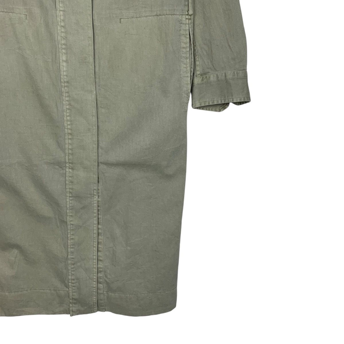 Lemaire × Uniqlo Uniqlo X LEMAIRE Faded Green Long Coat Jacket #2729-C123 Size US L / EU 52-54 / 3 - 5 Thumbnail