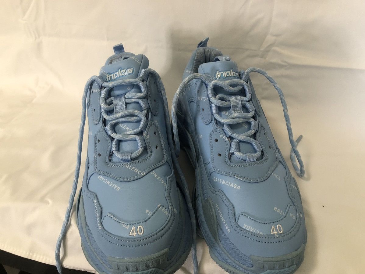 Balenciaga Triple S Sneakers in Light Blue Size US 7 / IT 37 - 4 Thumbnail