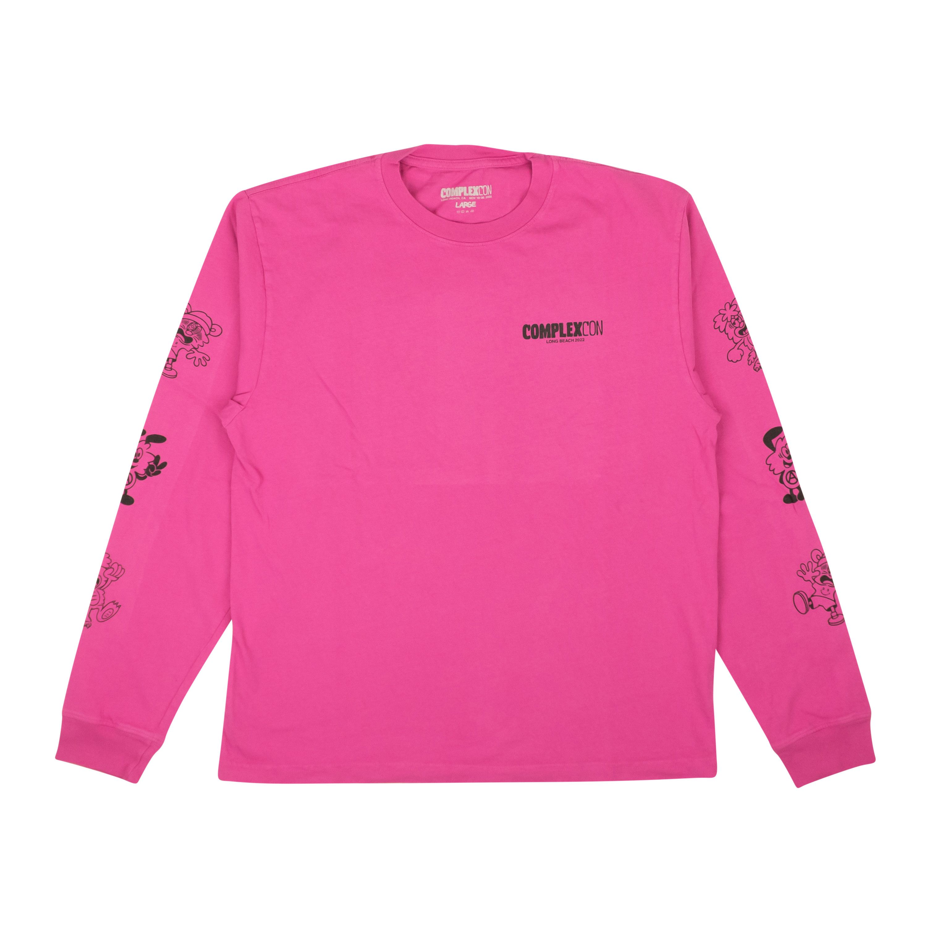 ComplexCon x Verdy Hot Pink Long Sleeve T-Shirt Size XS | Grailed