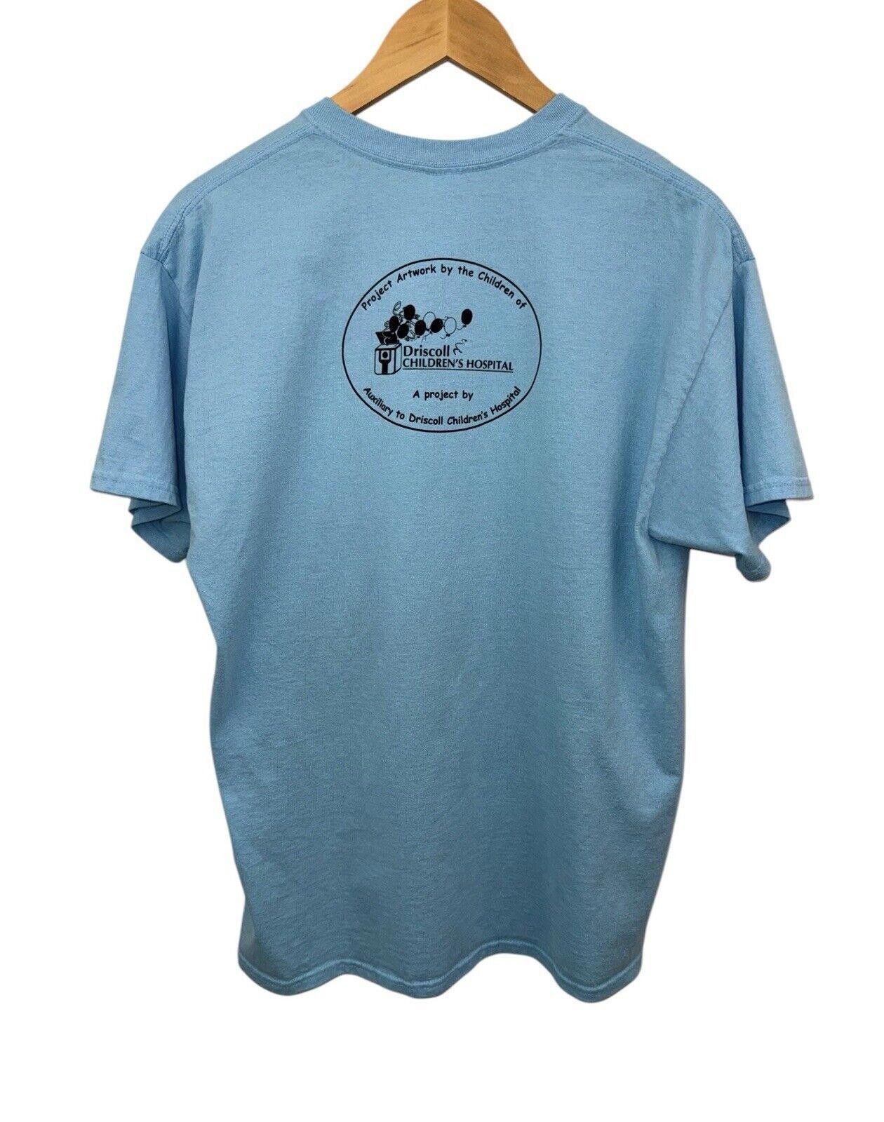 Designer Vintage Sky Blue Snowman Christmas Grapic Kendyl Art Shirt L Size US L / EU 52-54 / 3 - 4 Thumbnail