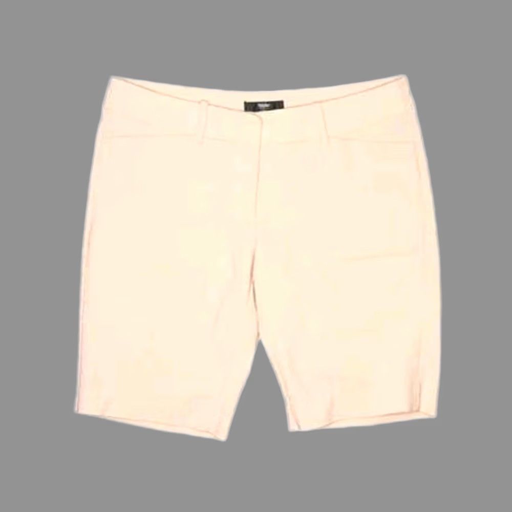 Mossimo Mossimo Women's Bermuda Shorts 0 Light Pink Khaki Knee Long Inseam 12in Regular Stretch Button Flat Front Solid Mens? Size 25" / US 0 / IT 36 - 1 Thumbnail