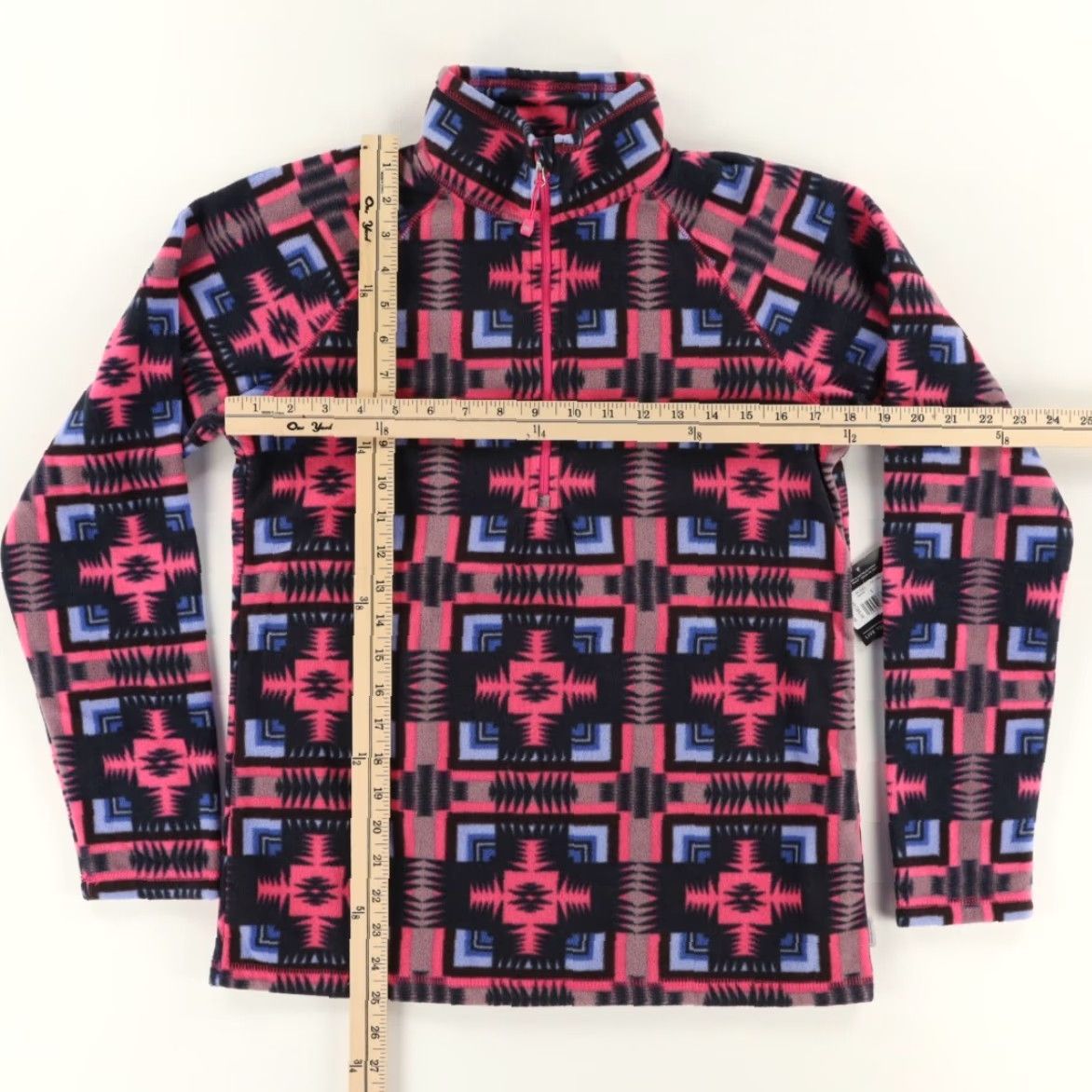 Eddie Bauer Eddie Bauer Quest 1/4 Zip Fleece Aztec All Over Print Mock Long Sleeve Shirt Women's S Size S / US 4 / IT 40 - 3 Thumbnail