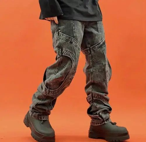 Japanese Brand Misaki x Miki Washed Distressed Jeans Trousers Opium style Size US 33 - 1 Thumbnail