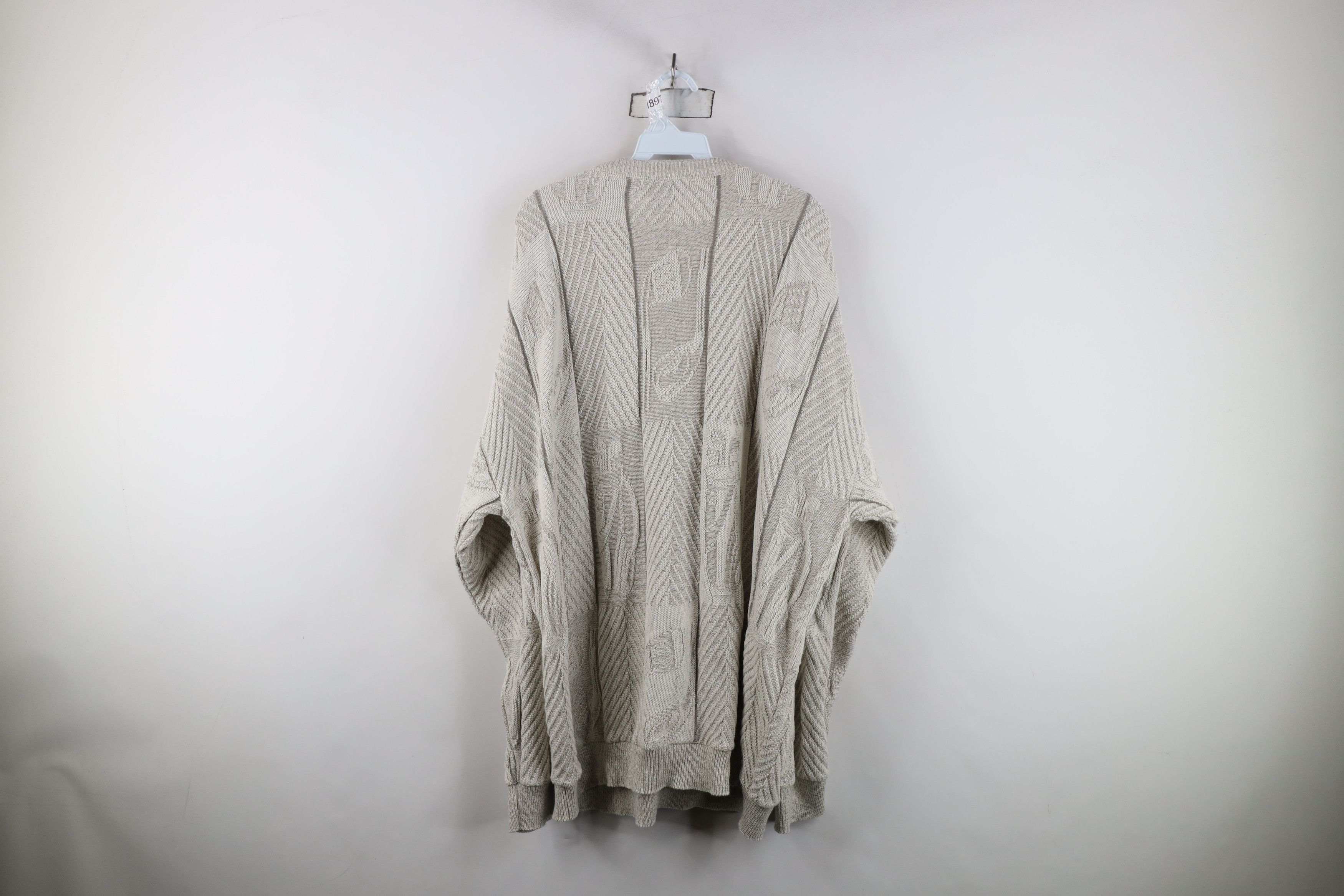 Vintage Vintage 90s Streetwear All Over Print Knit Sweater Gray USA Size US XXL / EU 58 / 5 - 9 Thumbnail