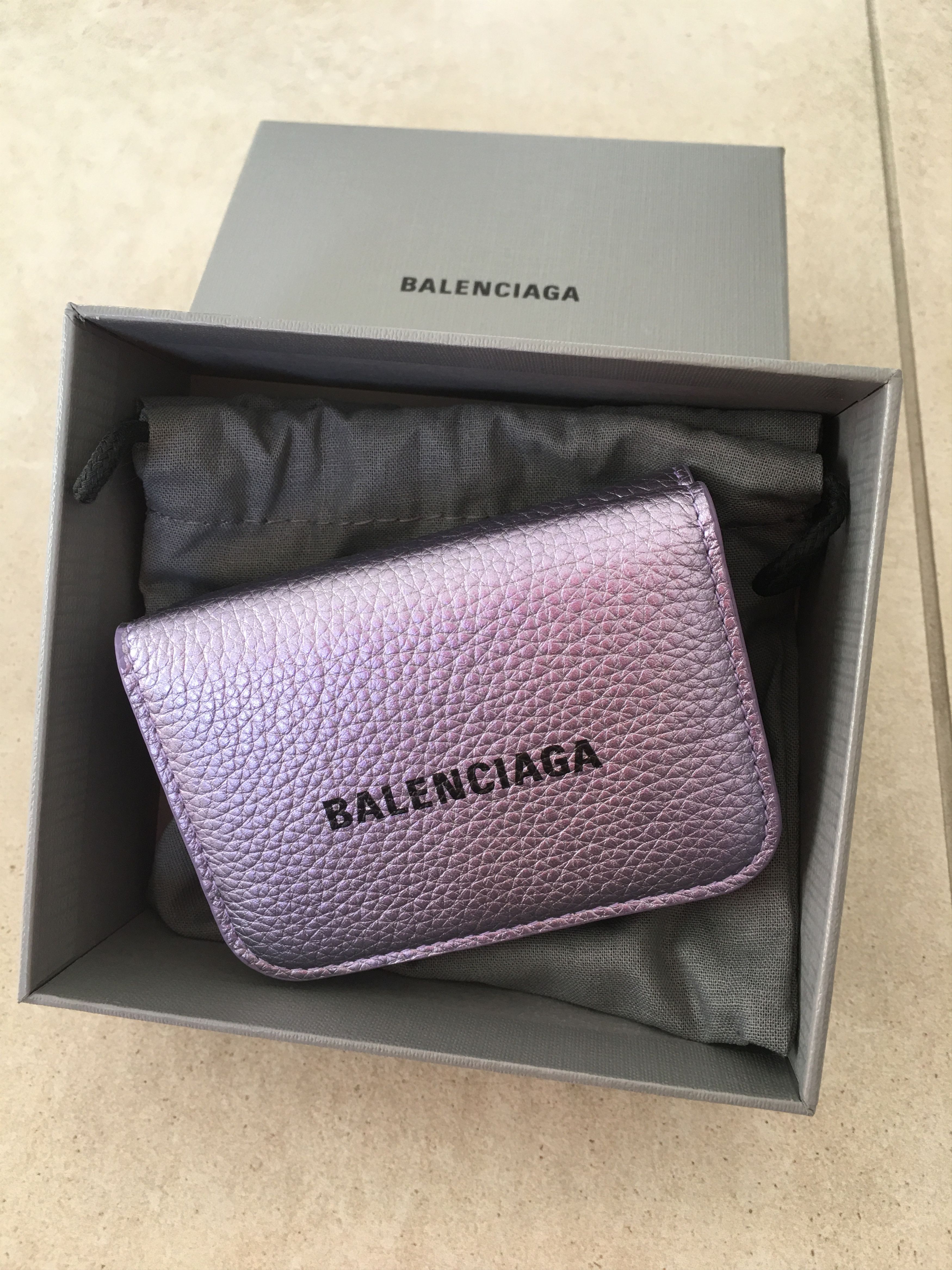 Balenciaga Mini Wallet Metallized Grained Calf Size ONE SIZE - 6 Thumbnail