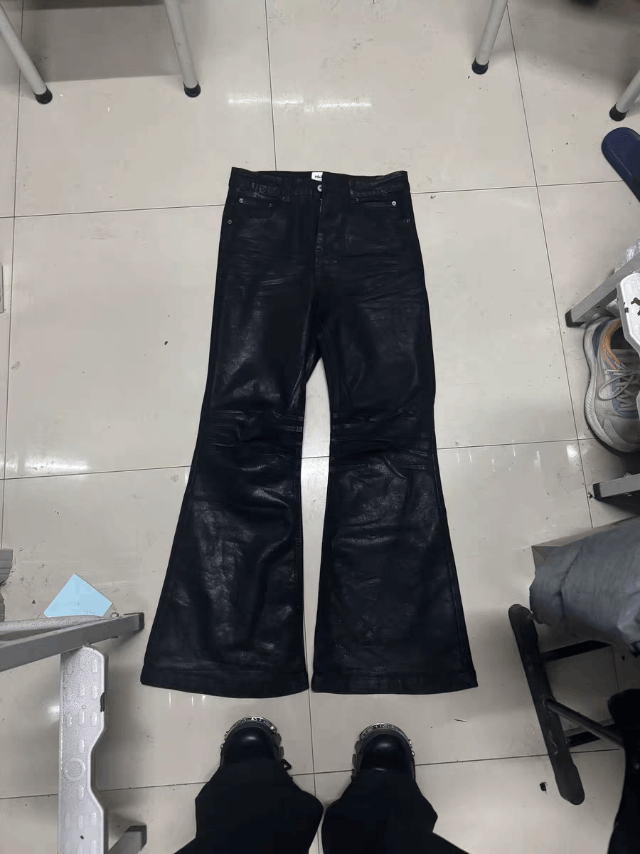 Designer Washed faded dirty stain paint grunge bootcut jeans Size US 34 / EU 50 - 7 Thumbnail