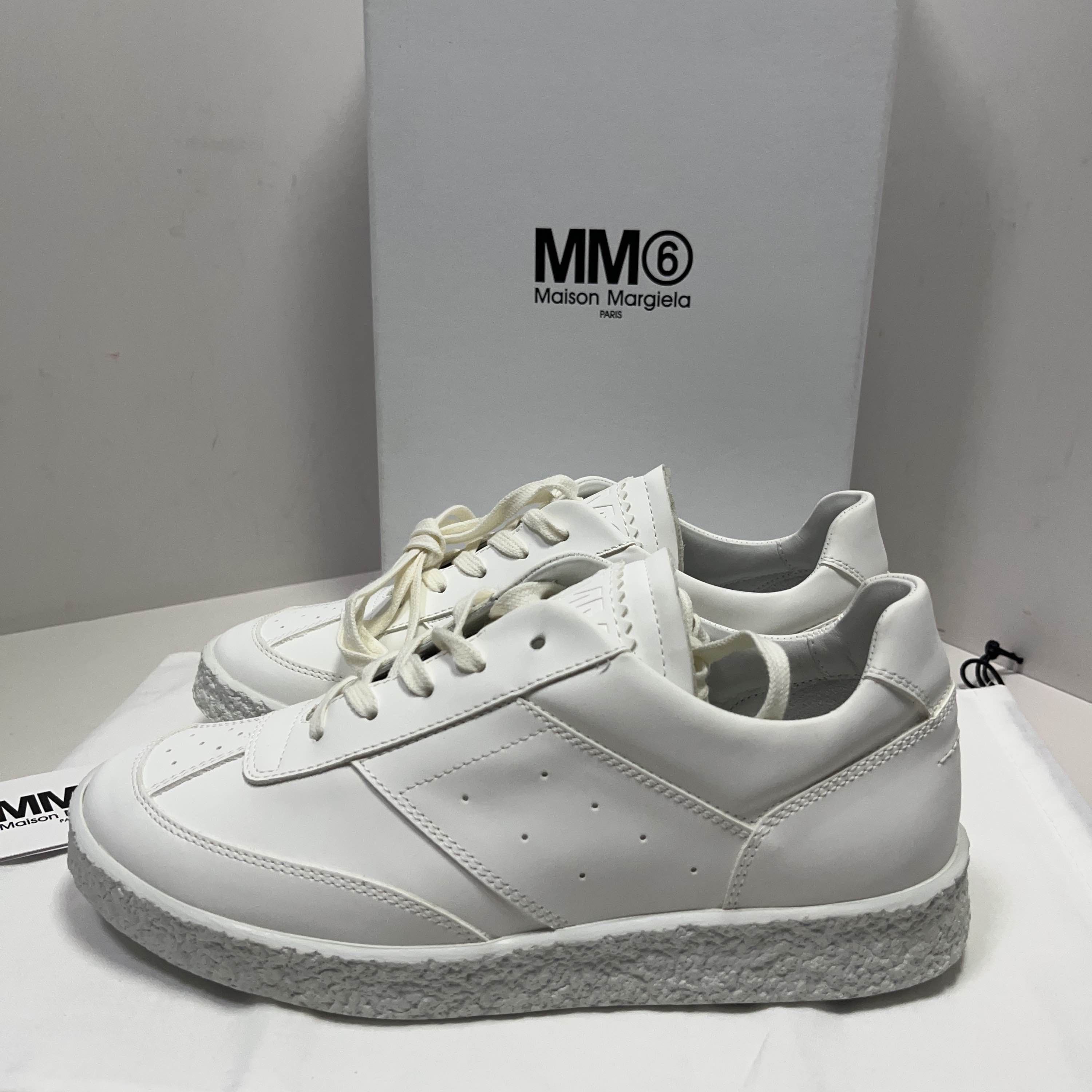 MM6 MM6 Maison Margiela White Low-Top Sneakers Size 37 Size US 7 / IT 37 - 1 Thumbnail