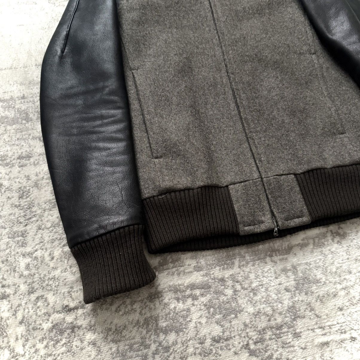 Kazuyuki Kumagai Attachment Kazuyuki Kumagai Attachment Calf Leather Wool Hybrid Jacket Size US S / EU 44-46 / 1 - 3 Thumbnail