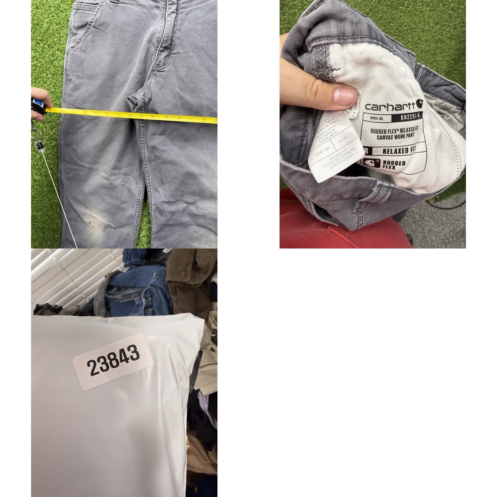 Carhartt Carhartt Work Pants Mens 34x34 Carpenter Canvas Flat Relaxed Fit Rugged Flex Carhartt Rugged Flex Logo 34x34 Gray Mens Pants Size US 34 / EU 50 - 8 Thumbnail