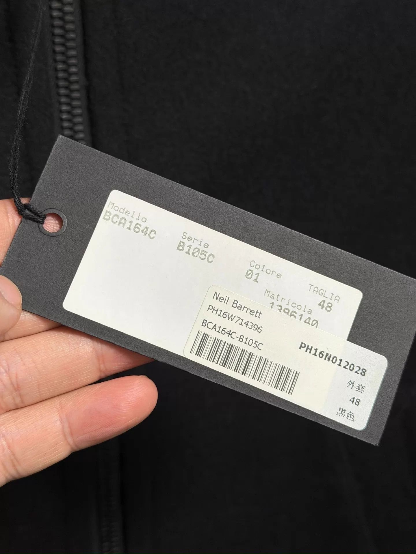 Neil Barrett Black Zip-Front Collared Coat Size M Size US XXS / EU 40 - 9 Thumbnail