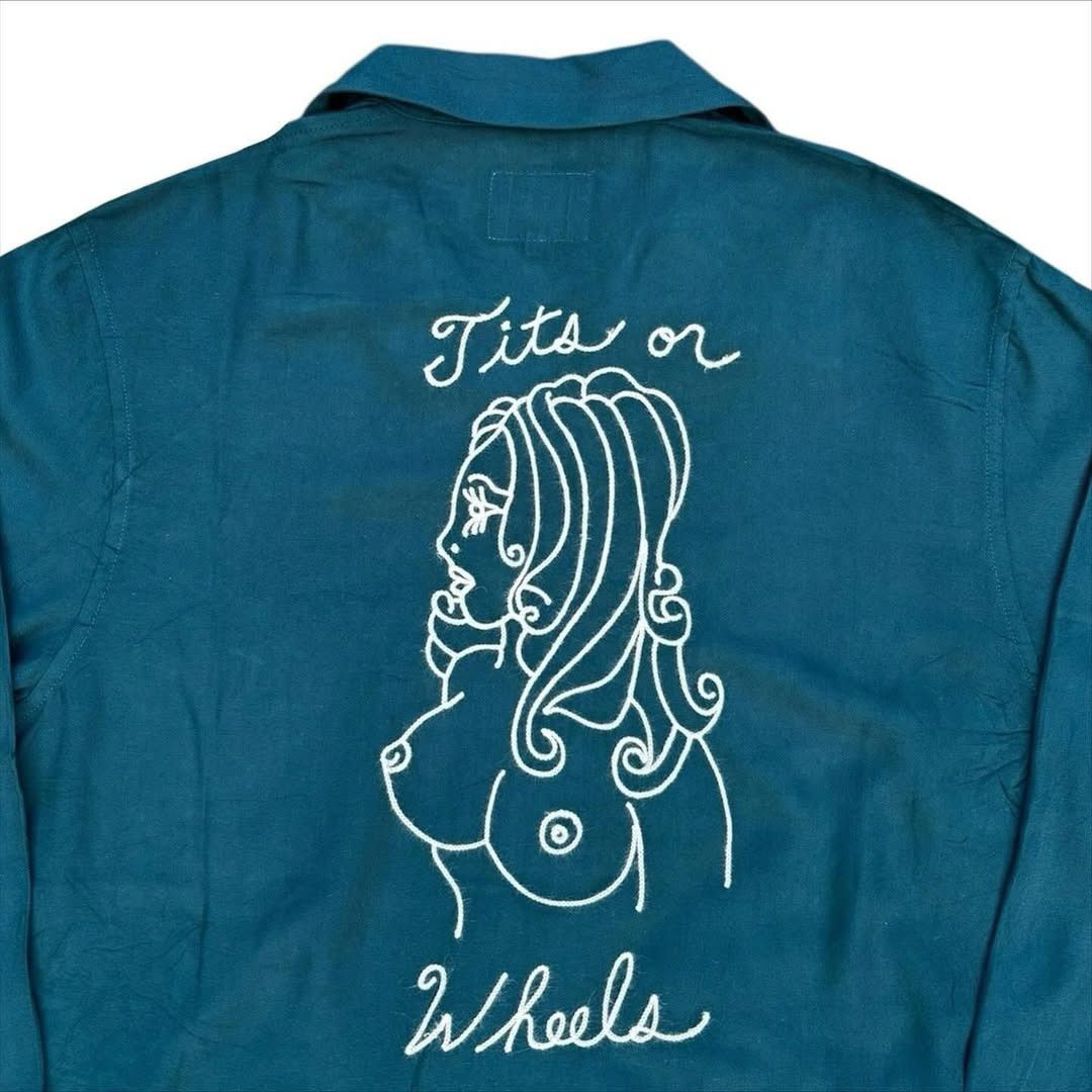 FUCT Fuct SSDD x Wes Lang 'Tits or Wheels' Loop Collar Shirt Size US M / EU 48-50 / 2 - 3 Thumbnail