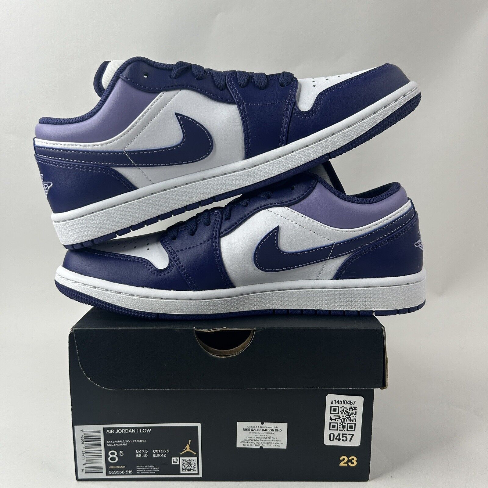 Nike Nike Shoes Air Jordan 1 Retro Low “Sky J Purple” 2024 Size US 8.5 / EU 41-42 - 3 Thumbnail