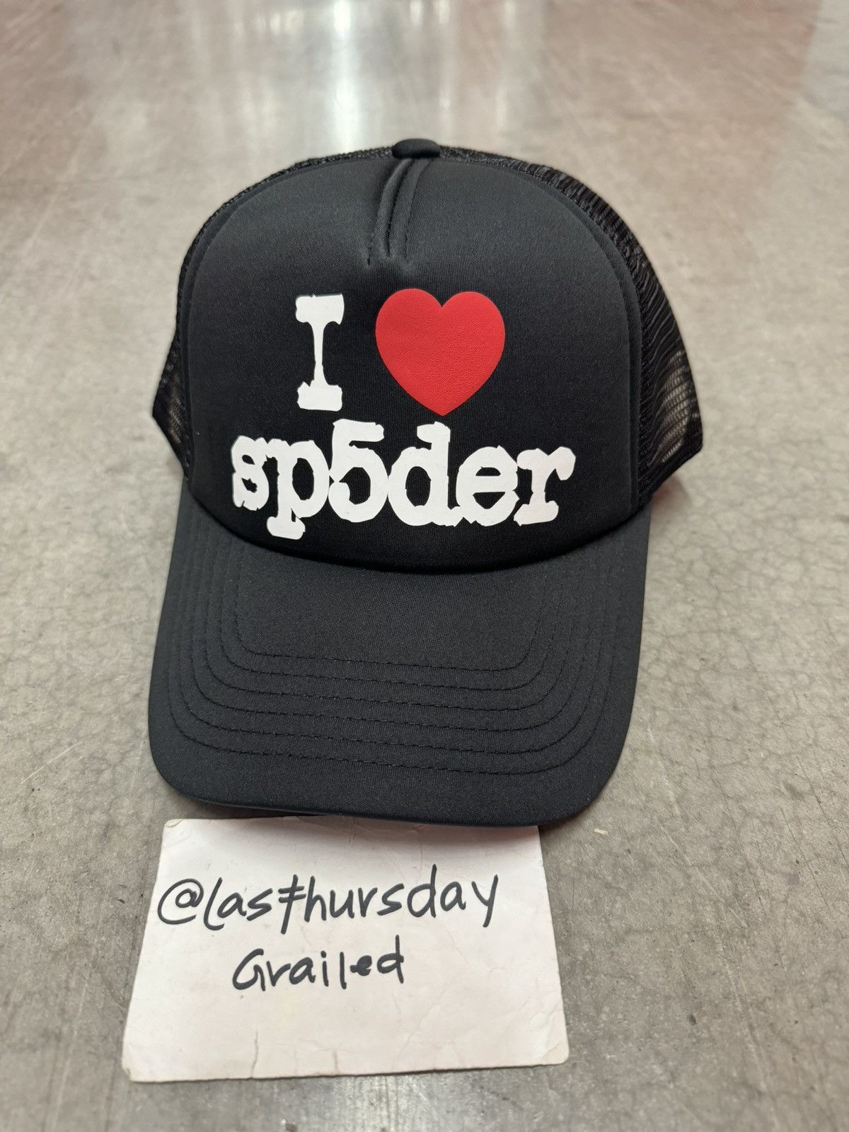 image of Spider Worldwide x Young Thug I Sp5Der Trucker Hat Black, Men's