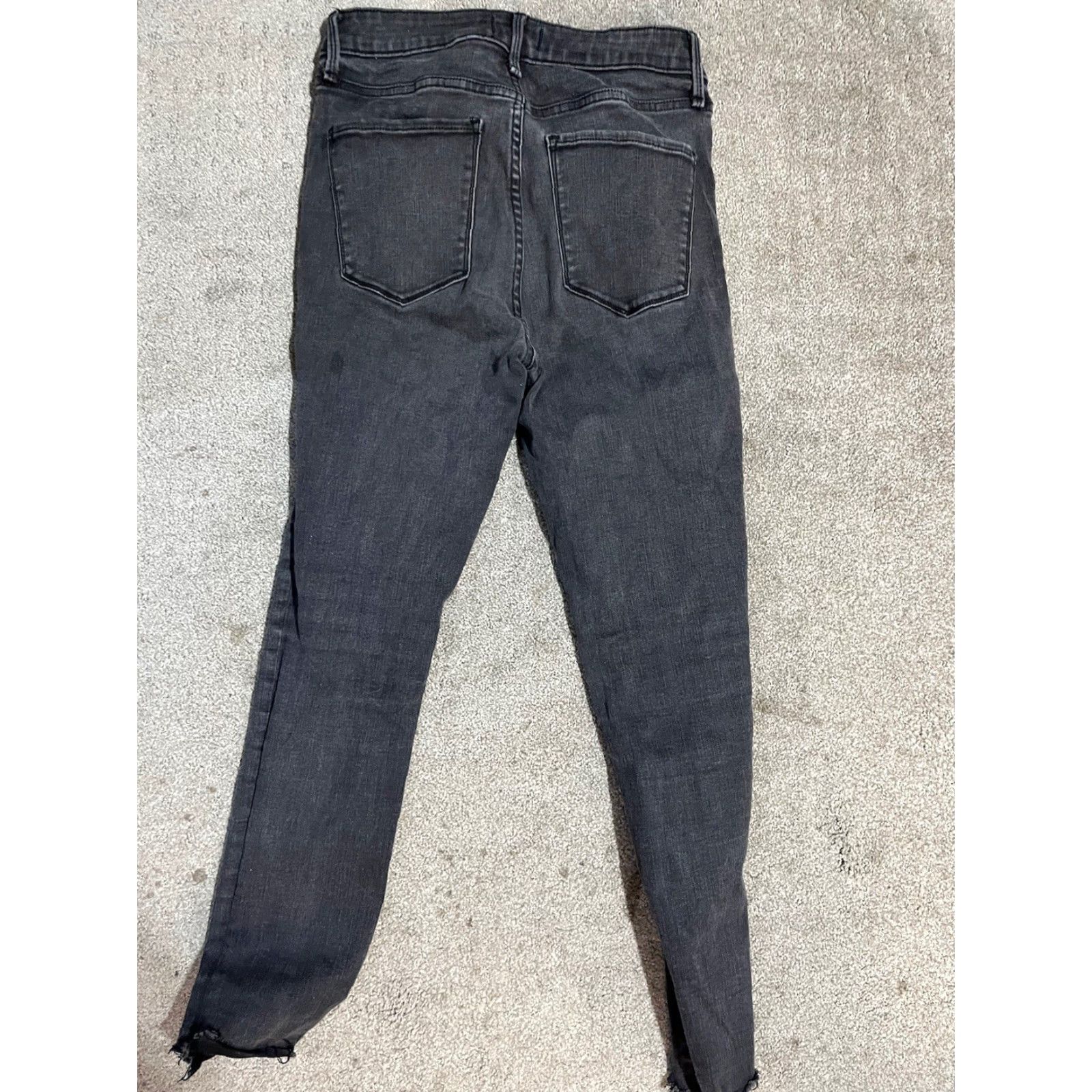 Abercrombie & Fitch Abercrombie & Fitch Jeans Womens 27/4 Distres Simone High Rise Super Skinny Black Denim 5-Pocket Zipper Button Size 27" / US 4 / IT 40 - 3 Thumbnail