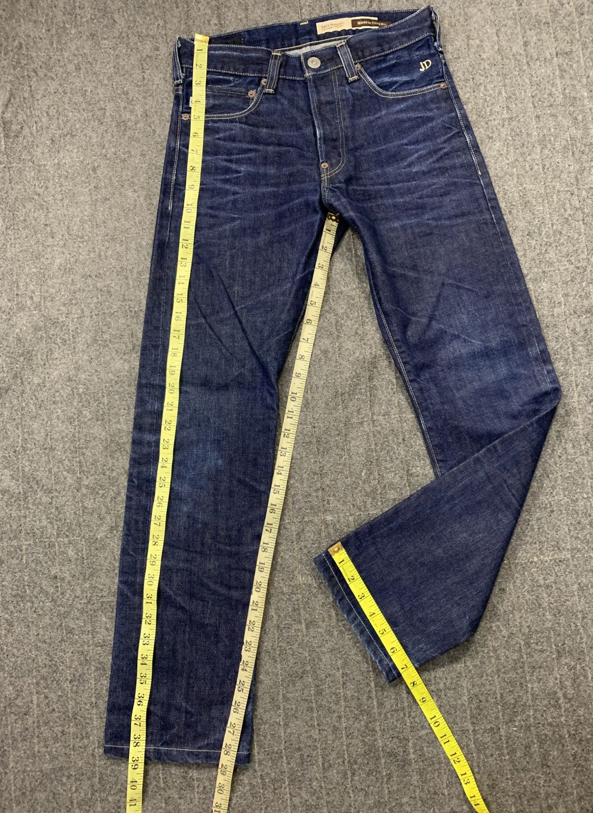Japanese Brand 90s Back Number Jean Diadem Indigo Selvedge Denim Jeans Size US 28 / EU 44 - 12 Thumbnail