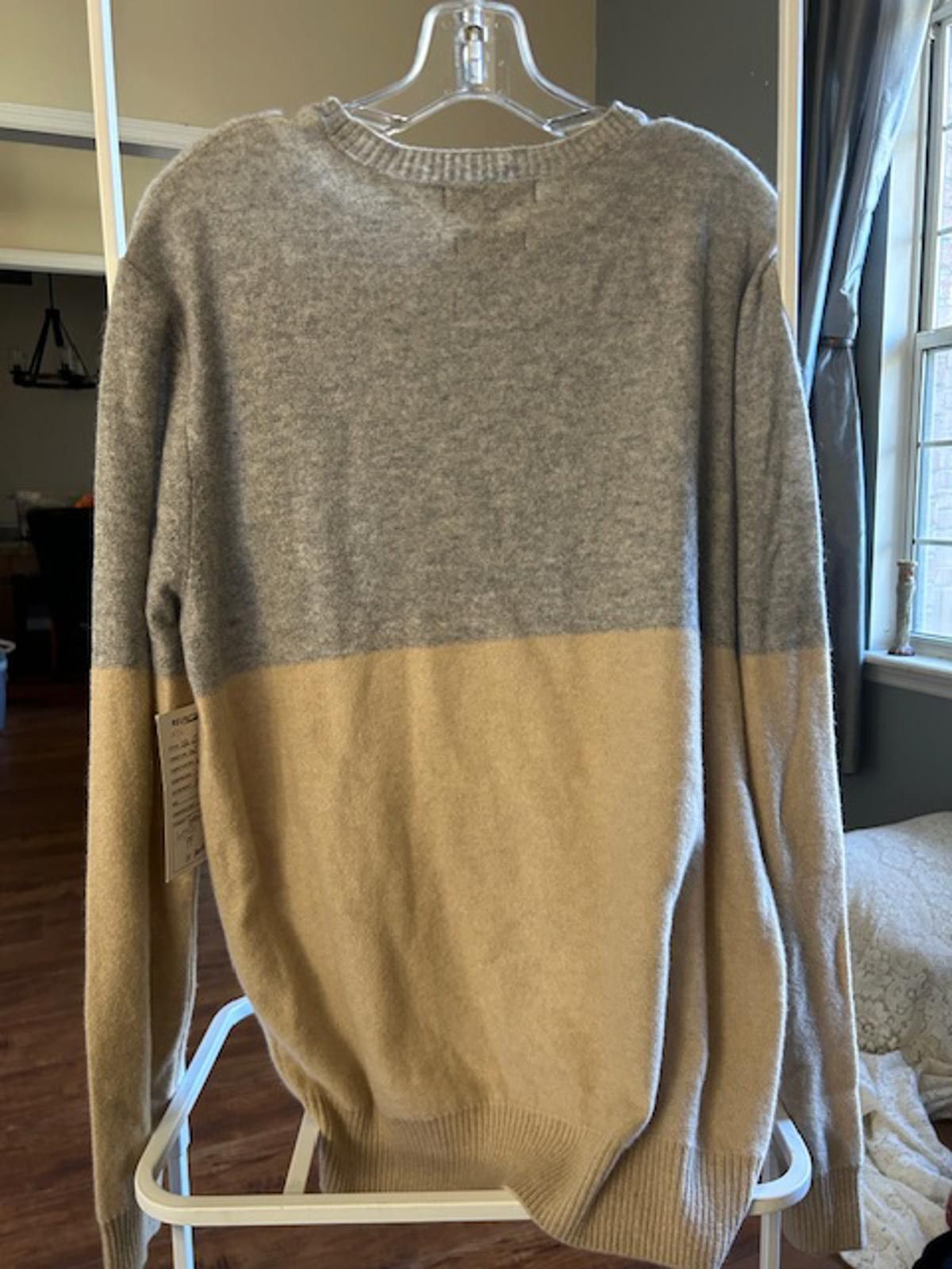 Alan Flusser Alan Flusser 100% Pure Cashmere Colorblock Sweater Size L Size US L / EU 52-54 / 3 - 2 Thumbnail