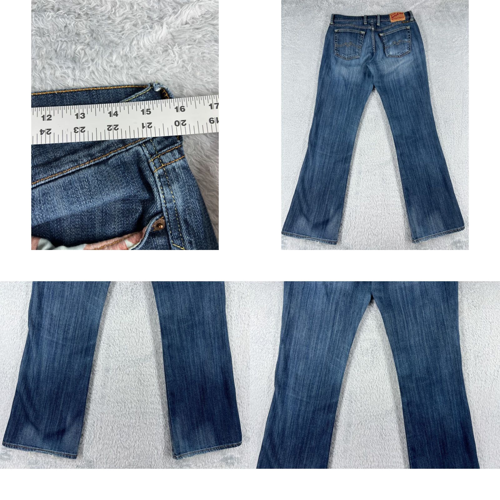 Lucky Brand VINTAGE Lucky Brand Jeans Women 8 Blue Denim Flared Cotton Blend 30x31 Size 30" / US 8 / IT 44 - 9 Thumbnail