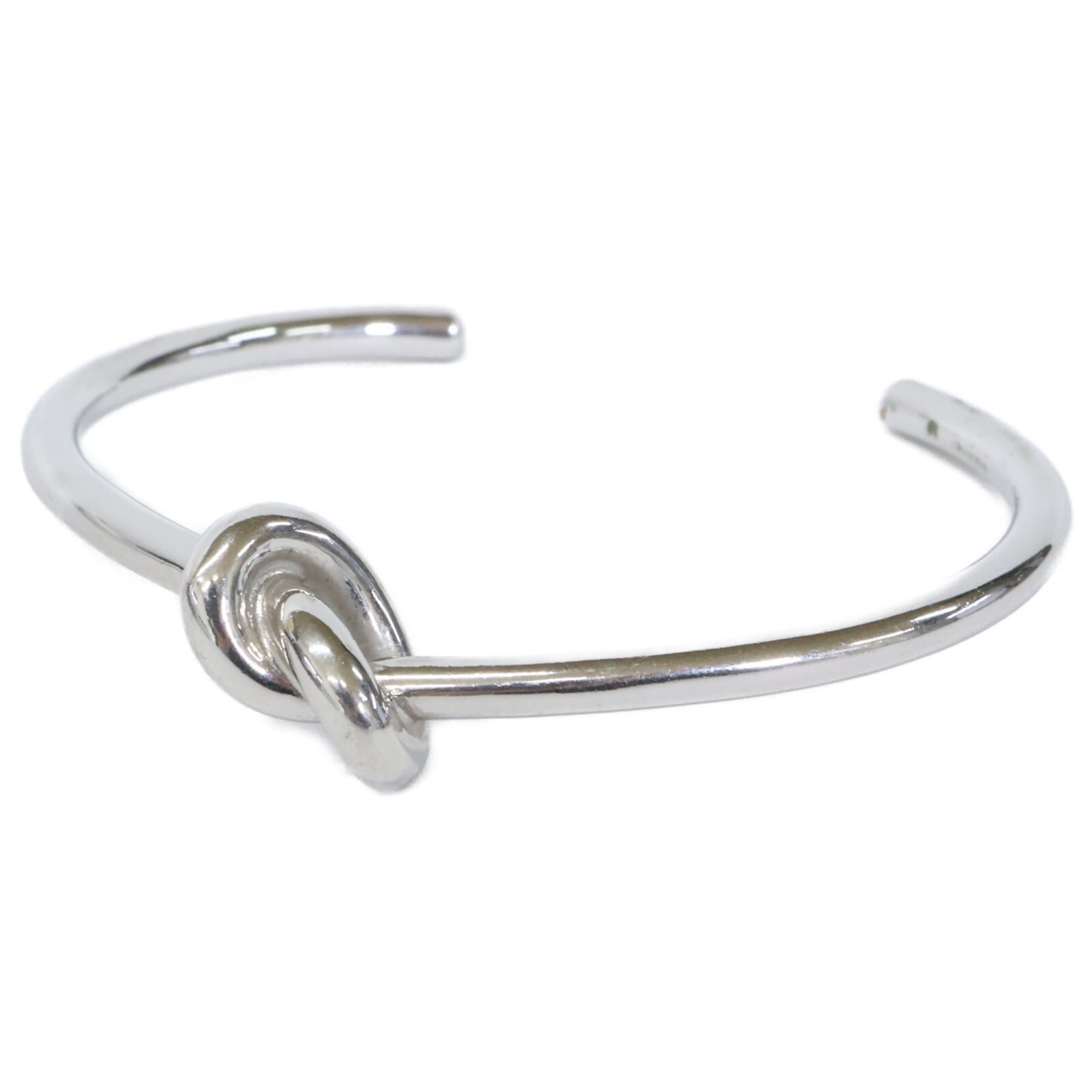 CELINE C3 Knot Bangle Medium Silver Women's