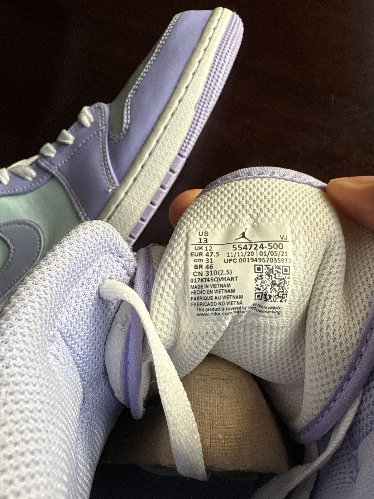 Nike Air Jordan 1 Mid Purple Pulse Size US 13 / EU 46 - 6 Thumbnail