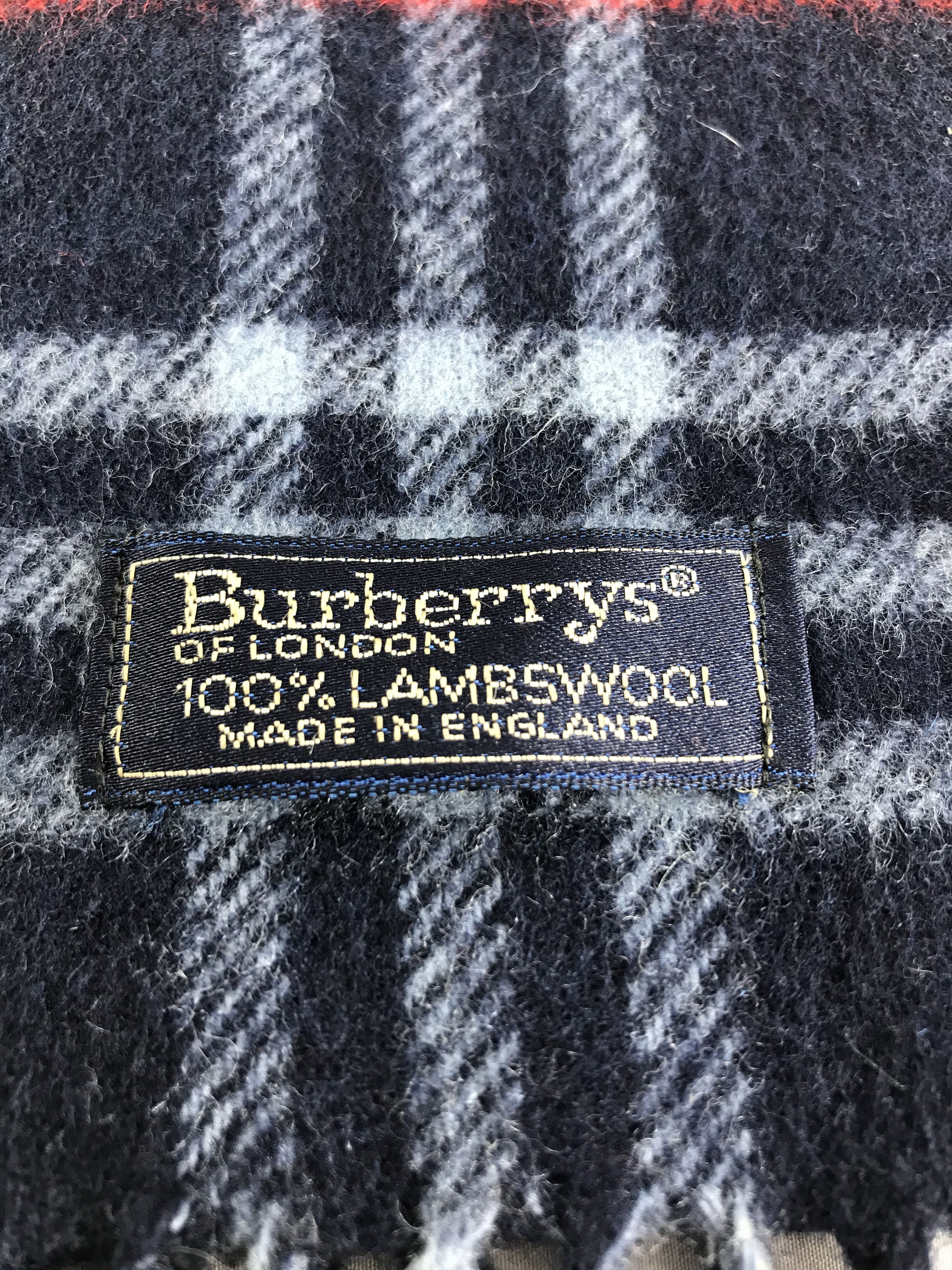 Burberry Burberry Blue Nova Check Wool Scarf Muffler V482 Size ONE SIZE - 4 Thumbnail